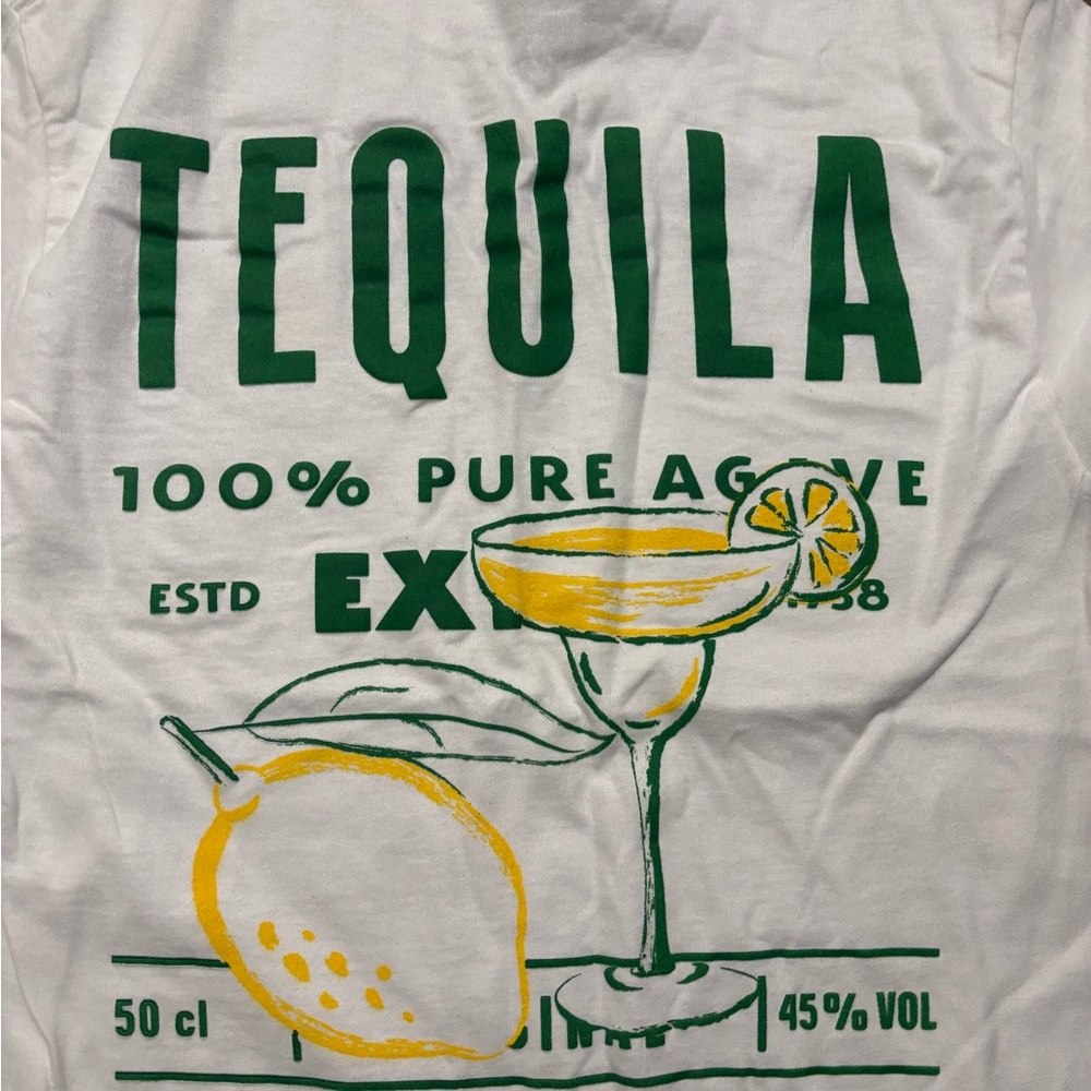 Call Your Mother White Tee with Green and Yellow Graphic